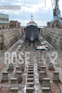 VENEZIA OTTOBRE 2008 BACINI DI CARENAGGIO DELLARSENALE DI VENEZIA ©Graziano Arici/Rosebud2 NAVE CANTIERE NAVALE