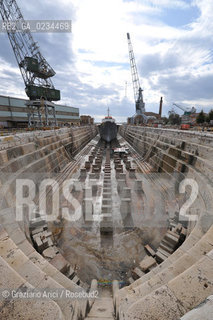 VENEZIA OTTOBRE 2008 BACINI DI CARENAGGIO DELLARSENALE DI VENEZIA ©Graziano Arici/Rosebud2 NAVE CANTIERE NAVALE