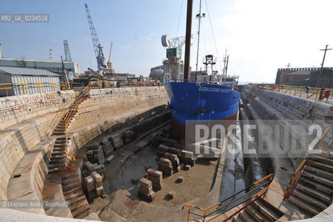 VENEZIA,24.02.2009. LAVORI DI RESTAURO E RISTRUTTURAZIONE DELLARSENALE BACINO 1 ©Graziano Arici/Rosebud2 CONSORZIO VENEZIA NUOVA