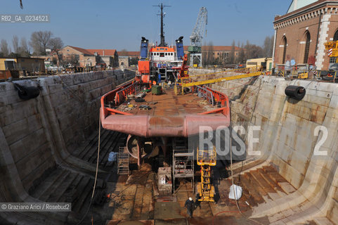 VENEZIA,24.02.2009. LAVORI DI RESTAURO E RISTRUTTURAZIONE DELLARSENALE ©Graziano Arici/Rosebud2 CONSORZIO VENEZIA NUOVA