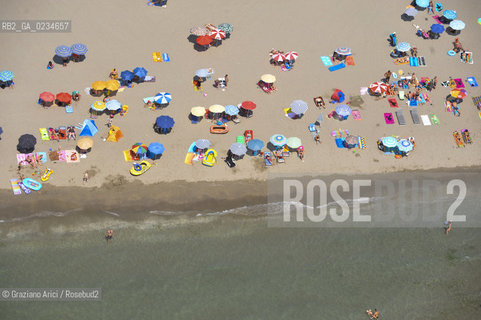 VENEZIA LUGLIO 2009 - FOTO AEREA DELLA SPIAGGIA DI CAVALLINO JESOLO ©Graziano Arici/Rosebud2 MARE