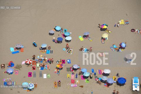 VENEZIA LUGLIO 2009 - FOTO AEREA DELLA SPIAGGIA DI CAVALLINO JESOLO ©Graziano Arici/Rosebud2 MARE