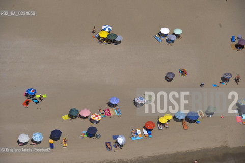 VENEZIA LUGLIO 2009 - FOTO AEREA DELLA SPIAGGIA DI CAVALLINO JESOLO ©Graziano Arici/Rosebud2 MARE