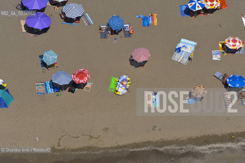 VENEZIA LUGLIO 2009 - FOTO AEREA DELLA SPIAGGIA DI CAVALLINO JESOLO ©Graziano Arici/Rosebud2 MARE
