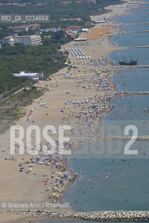 VENEZIA LUGLIO 2009 - FOTO AEREA DELLA SPIAGGIA DI CAVALLINO JESOLO ©Graziano Arici/Rosebud2 MARE