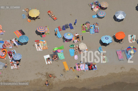 VENEZIA LUGLIO 2009 - FOTO AEREA DELLA SPIAGGIA DI CAVALLINO JESOLO ©Graziano Arici/Rosebud2 MARE