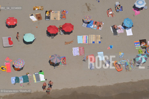 VENEZIA LUGLIO 2009 - FOTO AEREA DELLA SPIAGGIA DI CAVALLINO JESOLO ©Graziano Arici/Rosebud2 MARE