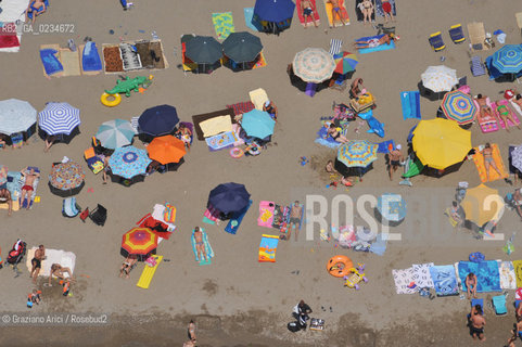 VENEZIA LUGLIO 2009 - FOTO AEREA DELLA SPIAGGIA DI CAVALLINO JESOLO ©Graziano Arici/Rosebud2 MARE
