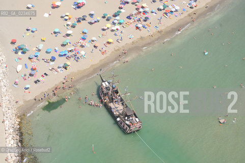 VENEZIA LUGLIO 2009 - FOTO AEREA DELLA SPIAGGIA DI CAVALLINO JESOLO ©Graziano Arici/Rosebud2 MARE