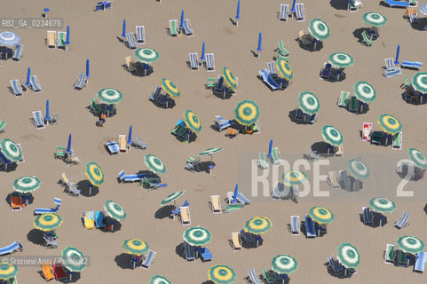 VENEZIA LUGLIO 2009 - FOTO AEREA DELLA SPIAGGIA DI CAVALLINO JESOLO ©Graziano Arici/Rosebud2 MARE