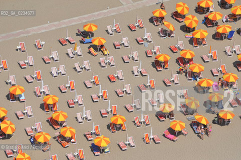 VENEZIA LUGLIO 2009 - FOTO AEREA DELLA SPIAGGIA DI CAVALLINO JESOLO ©Graziano Arici/Rosebud2 MARE