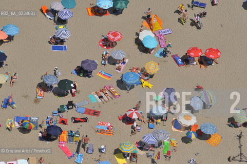 VENEZIA LUGLIO 2009 - FOTO AEREA DELLA SPIAGGIA DI CAVALLINO JESOLO ©Graziano Arici/Rosebud2 MARE