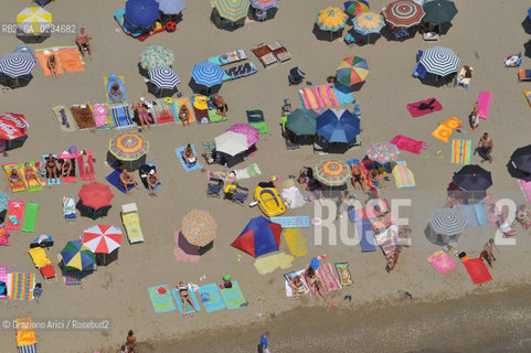 VENEZIA LUGLIO 2009 - FOTO AEREA DELLA SPIAGGIA DI CAVALLINO JESOLO ©Graziano Arici/Rosebud2 MARE