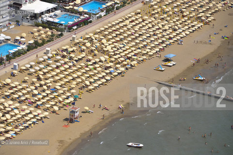 VENEZIA LUGLIO 2009 - FOTO AEREA DELLA SPIAGGIA DI JESOLO ©Graziano Arici/Rosebud2 MARE