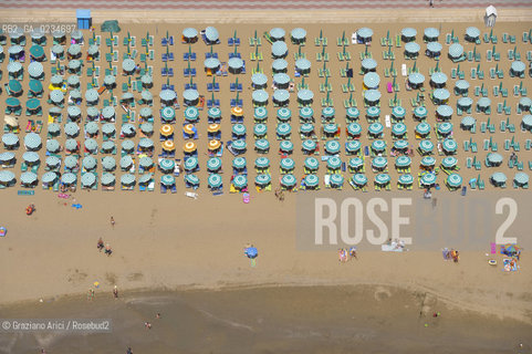 VENEZIA LUGLIO 2009 - FOTO AEREA DELLA SPIAGGIA DI JESOLO ©Graziano Arici/Rosebud2 MARE
