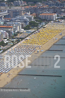 VENEZIA LUGLIO 2009 - FOTO AEREA DELLA SPIAGGIA DI JESOLO ©Graziano Arici/Rosebud2 MARE