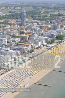 VENEZIA LUGLIO 2009 - FOTO AEREA DELLA SPIAGGIA DI JESOLO ©Graziano Arici/Rosebud2 MARE