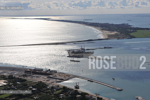 VENEZIA 15/10/09 FOTO AEREE AI LAVORI ESEGUITI R IN CORSO A LIDO ©Graziano Arici/Rosebud2 CONSORZIO VENEZIA NUOVA