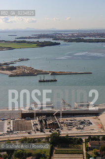 VENEZIA 15/10/09 FOTO AEREE AI LAVORI ESEGUITI R IN CORSO A LIDO ©Graziano Arici/Rosebud2 CONSORZIO VENEZIA NUOVA
