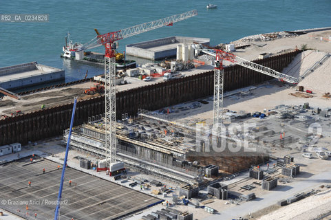 VENEZIA 15/10/09 FOTO AEREE AI LAVORI ESEGUITI R IN CORSO A LIDO ©Graziano Arici/Rosebud2 CONSORZIO VENEZIA NUOVA