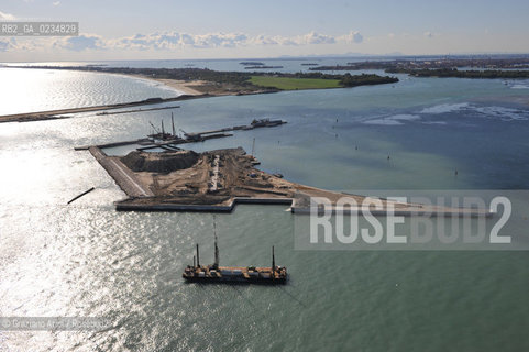 VENEZIA 15/10/09 FOTO AEREE AI LAVORI ESEGUITI R IN CORSO A LIDO ©Graziano Arici/Rosebud2 CONSORZIO VENEZIA NUOVA