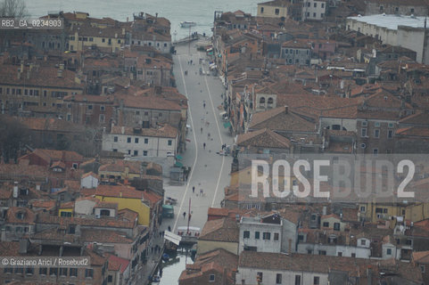 Venice 14/9/2009-  Castello Via Garibaldi skyline foto aerea ©Graziano Arici/Rosebud2