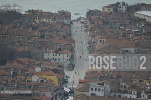 Venice 14/9/2009-  Castello Via Garibaldi skyline foto aerea ©Graziano Arici/Rosebud2