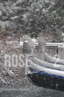 Venice december, 19th 2009 - A stormy snow in Venice ©Graziano Arici/Rosebud2 neve venezia canale rialto