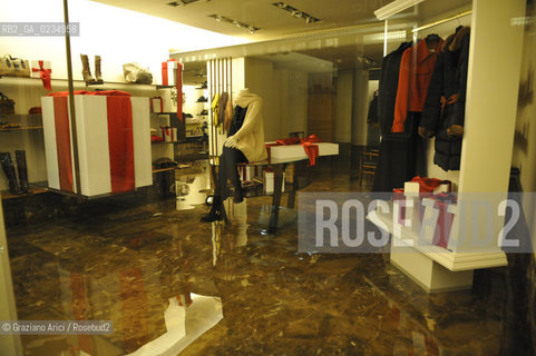 Venice december, 25th 2009 - Exceptional high tide of 1,45 m in Venice during the Christmas night at 4 a.m. ©Graziano Arici/Rosebud2 acqua alta marea