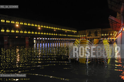 Venice december, 25th 2009 - Exceptional high tide of 1,45 m in Venice during the Christmas night at 4 a.m. ©Graziano Arici/Rosebud2 acqua alta marea