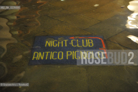 Venice december, 25th 2009 - Exceptional high tide of 1,45 m in Venice during the Christmas night at 4 a.m. ©Graziano Arici/Rosebud2 acqua alta marea