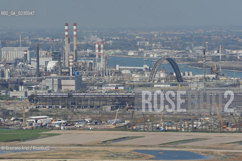 Venice april 2010 - Aerial view of Porto Marghera Portomarghera foto aerea  ©Graziano Arici/Rosebud2