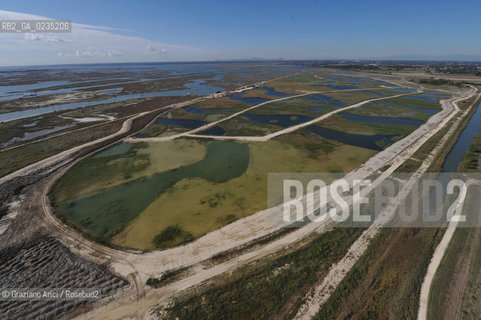 VENEZIA 15 OTTOBRE 2009 - FOTO AEREE DELLA CASSA DI COLMATA A ©Graziano Arici/Rosebud2 AEREA