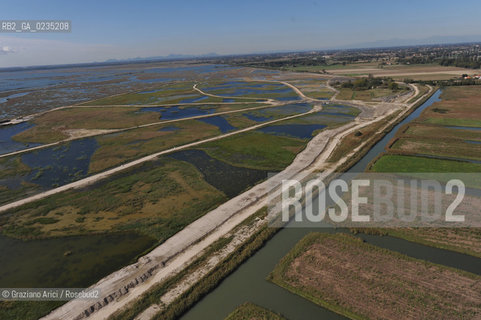 VENEZIA 15 OTTOBRE 2009 - FOTO AEREE DELLA CASSA DI COLMATA A ©Graziano Arici/Rosebud2 AEREA