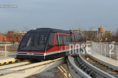 VENEZIA, 23.3.2010. LAVORI IN CORSO AL CANTIERE DEL PEOPLE MOVER PIAZALE ROMA-TRONCHETTO - PROVE DI SICUREZZA ©Graziano Arici/Rosebud2