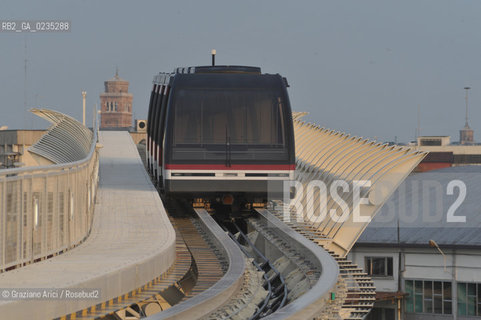 VENEZIA, 23.3.2010. LAVORI IN CORSO AL CANTIERE DEL PEOPLE MOVER PIAZALE ROMA-TRONCHETTO - PROVE DI SICUREZZA ©Graziano Arici/Rosebud2
