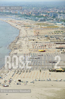 Venice 28/7/10 - Aerial photo of Sottomarina Beach near Chioggia foto aerea spiaggia ©Graziano Arici/Rosebud2