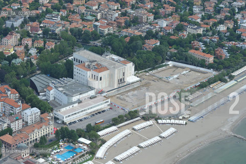 Venice 28/6/10 - Lido Film Festival Palace aerial photo   foto aerea palazzo del cinema ©Graziano Arici/Rosebud2
