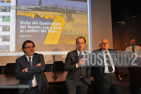 Venice 9/6/10 - Visit of the Veneto Region President Luca Zaia to the Mose system against the High Tide in Venice ©Graziano Arici/Rosebud2