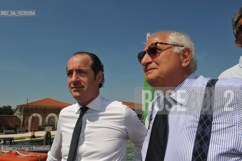Venice 9/6/10 - Visit of the Veneto Region President Luca Zaia to the Mose system against the High Tide in Venice:  Luca Zaia and the Magistrato alle Acque President Patrizio Cuccioletta ©Graziano Arici/Rosebud2
