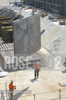 Venice 9/6/10 - Visit of the Veneto Region President Luca Zaia to the Mose system against the High Tide in Venice:  Works on the Lido inlet  ©Graziano Arici/Rosebud2