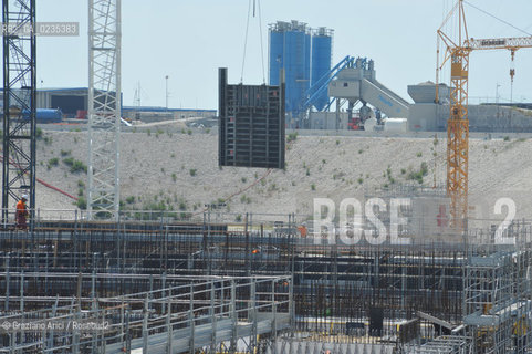 Venice 9/6/10 - Visit of the Veneto Region President Luca Zaia to the Mose system against the High Tide in Venice:  Works on the Lido inlet  ©Graziano Arici/Rosebud2