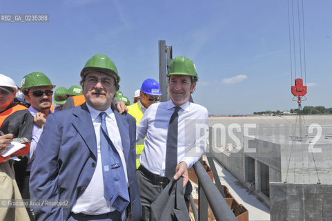 Venice 9/6/10 - Visit of the Veneto Region President Luca Zaia to the Mose system against the High Tide in Venice:  Renato Chisso with Luca Zaia  ©Graziano Arici/Rosebud2