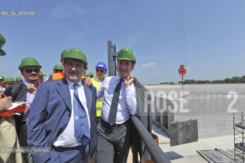 Venice 9/6/10 - Visit of the Veneto Region President Luca Zaia to the Mose system against the High Tide in Venice:  Renato Chisso with Luca Zaia  ©Graziano Arici/Rosebud2