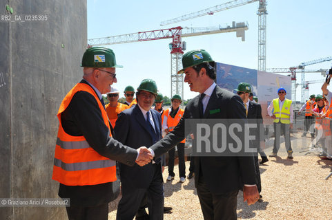Venice 9/6/10 - Visit of the Veneto Region President Luca Zaia to the Mose system against the High Tide in Venice:  Giovanni Mazzacurati with Luca Zaia  ©Graziano Arici/Rosebud2