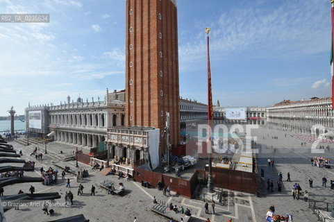 VENEZIA 25/3/10 - CANTIERE PER IL RESTAURO DELLE FONDAMENTA DEL CAMPANILE DI S.MARCO ©Graziano Arici/Rosebud2 CONSORZIO VENEZIA NUOVA