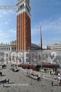 VENEZIA 25/3/10 - CANTIERE PER IL RESTAURO DELLE FONDAMENTA DEL CAMPANILE DI S.MARCO ©Graziano Arici/Rosebud2 CONSORZIO VENEZIA NUOVA