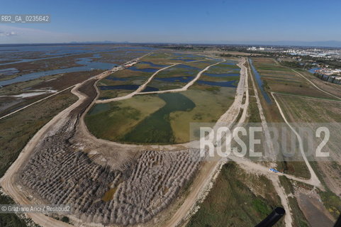 VENEZIA 15 OTTOBRE 2009 - FOTO AEREE DELLA CASSA DI COLMATA A ©Graziano Arici/Rosebud2 AEREA