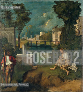 Venice Gallerie dellAccademia La Tempesta - The tempest by the painter Giorgione Archivio graziano arici