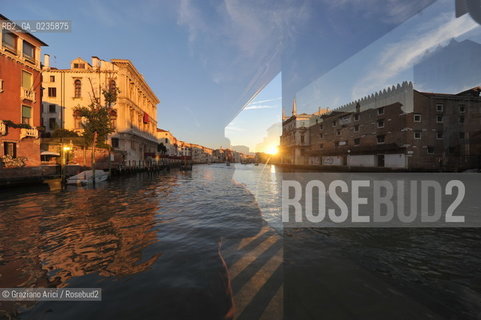 Venice october 2010 - Venetian life : sunset in Grand Canal canal grande tramonto ©Graziano Arici/Rosebud2